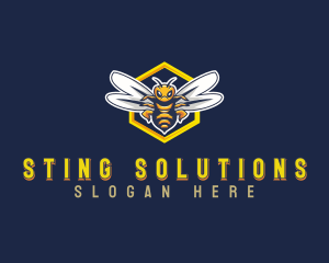 Bee Insect Hive logo design