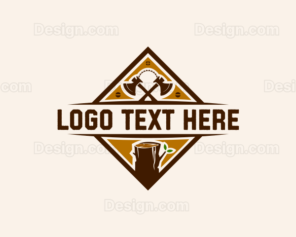 Lumberjack Axe Carpenter Logo