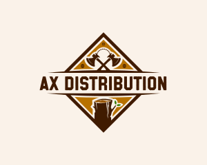 Lumberjack Axe Carpenter logo