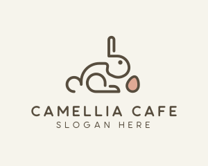 Bunny Rabbit Egg logo design