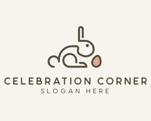 Bunny Rabbit Egg logo design