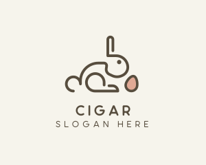 Bunny Rabbit Egg logo design