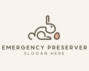 Bunny Rabbit Egg logo design