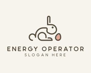 Bunny Rabbit Egg logo design