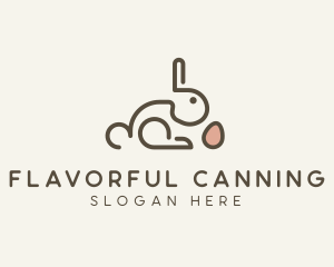 Bunny Rabbit Egg logo design