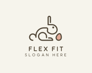 Bunny Rabbit Egg logo design