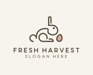 Bunny Rabbit Egg logo design