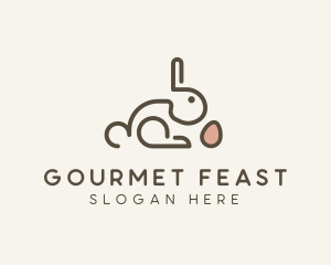 Bunny Rabbit Egg logo design