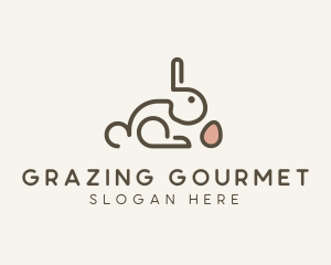 Bunny Rabbit Egg logo design