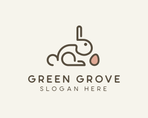 Bunny Rabbit Egg logo design