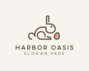 Bunny Rabbit Egg logo design