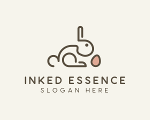 Bunny Rabbit Egg logo design