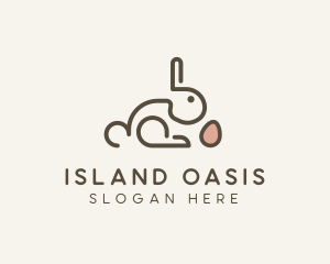 Bunny Rabbit Egg logo design