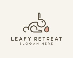 Bunny Rabbit Egg logo design