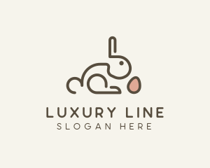 Bunny Rabbit Egg logo design