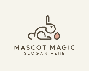 Bunny Rabbit Egg logo design