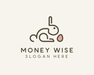 Bunny Rabbit Egg logo design