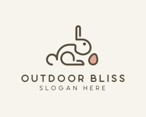 Bunny Rabbit Egg logo design