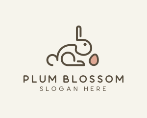 Bunny Rabbit Egg logo design