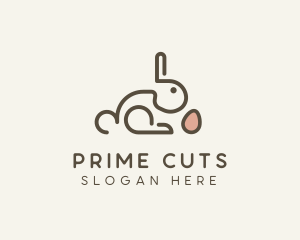 Bunny Rabbit Egg logo design