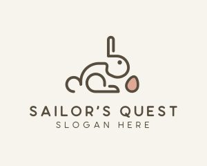 Bunny Rabbit Egg logo design