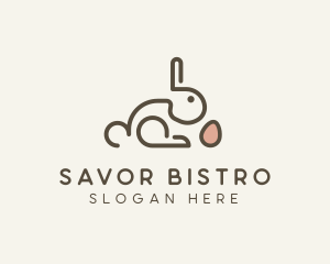 Bunny Rabbit Egg logo design