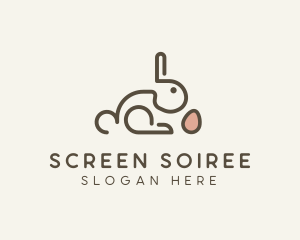 Bunny Rabbit Egg logo design