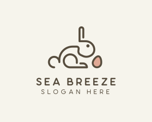 Bunny Rabbit Egg logo design