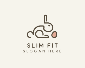 Bunny Rabbit Egg logo design