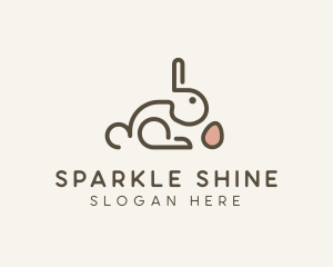 Bunny Rabbit Egg logo design