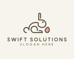 Bunny Rabbit Egg logo design