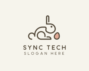 Bunny Rabbit Egg logo design