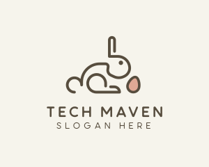 Bunny Rabbit Egg logo design