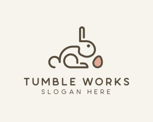 Bunny Rabbit Egg logo design