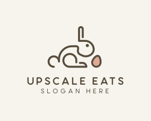 Bunny Rabbit Egg logo design