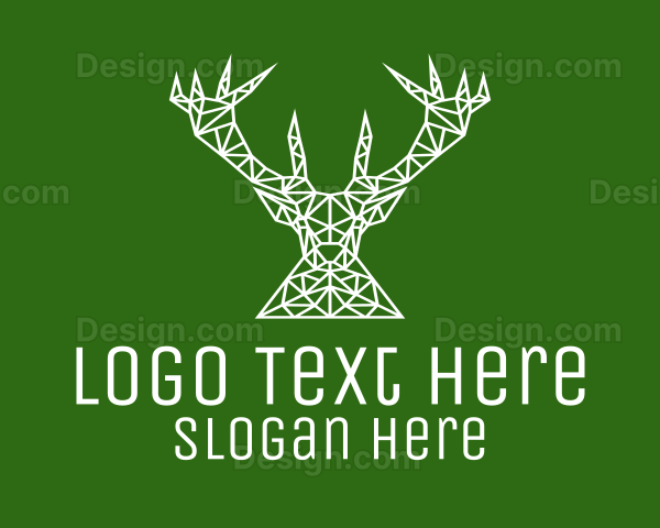 Simple Reindeer Line Art Logo