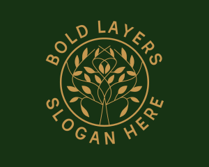 Organic Boutique Tree  logo design