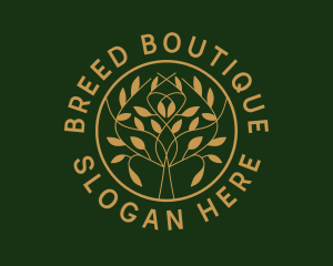 Organic Boutique Tree  logo design