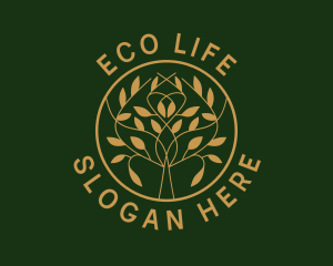 Organic Boutique Tree  logo design