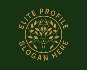 Organic Boutique Tree  logo design