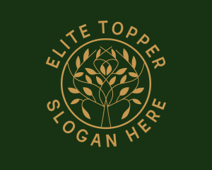 Organic Boutique Tree  logo design