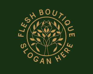 Organic Boutique Tree  logo design