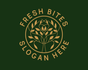 Organic Boutique Tree  logo design