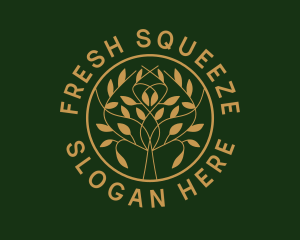 Organic Boutique Tree  logo design