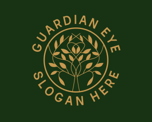 Organic Boutique Tree  logo design