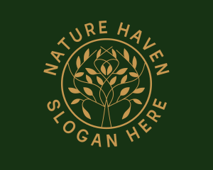 Organic Boutique Tree  logo design