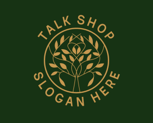 Organic Boutique Tree  logo design