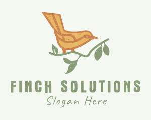 Perched Wren Bird logo design