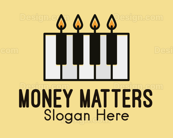 Candle Piano Keys Logo