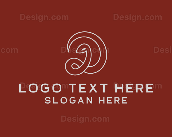 Serpent Snake Letter D Logo